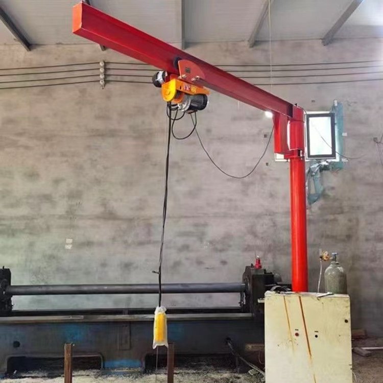 500公斤室內運行式電動葫蘆懸臂吊 270度旋轉與單梁起重機的完美融合